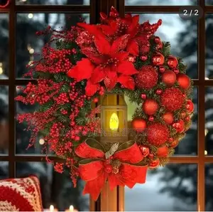 Krismasi Wreath na Taa