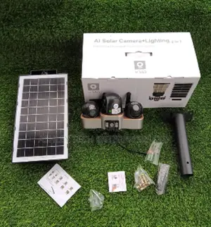 Wireless Triple Lens Solar CCTV Camera - V380 Smart