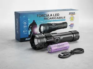 P50 High Power LED Flashlight 2000lm USB Rechargeable