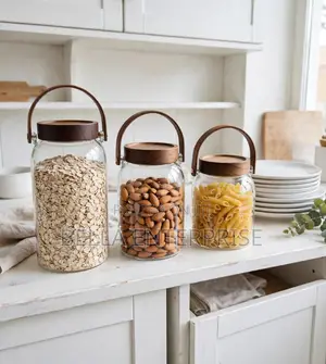 Premium Borosilicate Glass Storage Jar with Acacia Lid