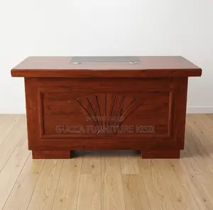Meza ya Mbao ya Mahogany ya Mstatili ya 1.2m yenye Laminate