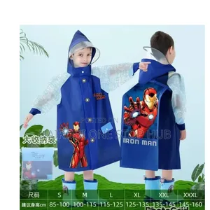 Kids Cartoon Raincoat - Blue