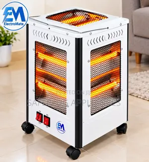 ElectroMate QH02 2000W Heater ya Chumba ya Quartz Sided 5