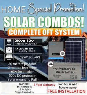 2kva 200Ah Off-Grid Solar Kit with 2x625W Panels