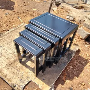 Set ya Stool za Mbao za Kifahari (4-Piece)