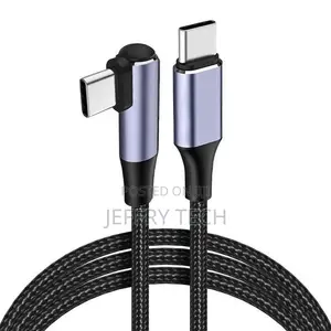100W PD USB-C to USB-C Cable, 90 Degree Angle