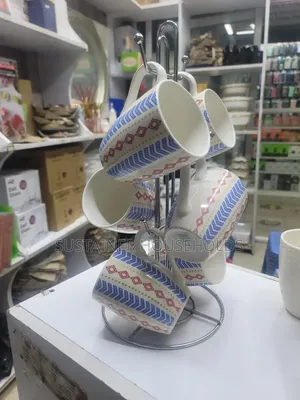 White Smooth Ceramic Cups (Set of 6)