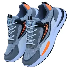 Baldur Men's Grey Mesh Sneakers - Size 44