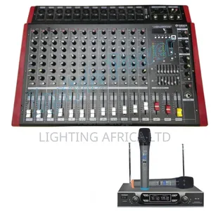 Yamaha Mixer yenye Channels 12 na Maikrofoni Mbili za Wireless