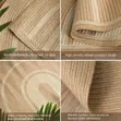 Handwoven Natural Jute Door Mat Rug 50x80cm - 2