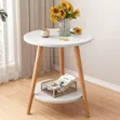 2-Tier Minimalist Nordic Round Side Table - 2