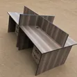 Set ya Madawati ya Ofisi ya Kazi 4-Way ya Kisasa - 2