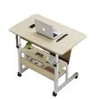 Adjustable Height Mobile Laptop Desk with Wheels - 2