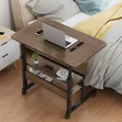 Adjustable Height Mobile Laptop Desk with Wheels - 3