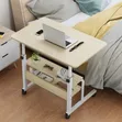 Adjustable Height Mobile Laptop Desk with Wheels - 4