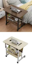 Adjustable Height Mobile Laptop Desk with Wheels - 5