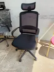 Mesh Office Chair with Headrest - Black - 1