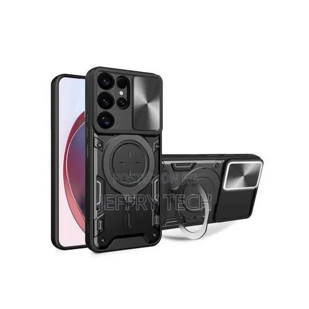 Samsung Galaxy S25 Ultra Hybrid Case with 360° Rotating Finger Ring - 1