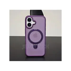 Kifaa cha iPhone 17 chenye Pete ya Kusimama ya Sumaku na Kinga za Kamera - Zambarau