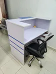 1.4m Reception Desk and Mesh - 1