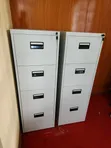 Grey 4-Drawer Metal Filing Cabinet - 1