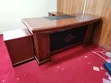 Mahogany Brown Home Office Desk with Side Return - 1
