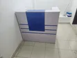 Boss Office Products Dawati la Mapokezi Nyeupe na Bluu - 2