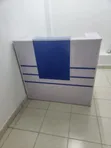 Blue and White Reception Desk - 2