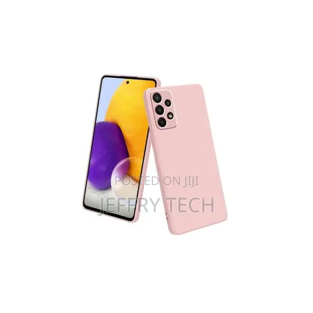 Kifuniko cha Samsung Galaxy A72 Pink - Chembamba cha Silicone Kinachostahimili Mshtuko - 1