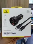 Baseus 100W Dual Port USB-C Car Charger - Black - 2