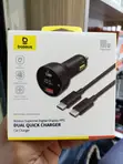 Baseus 100W Dual Port USB-C Car Charger - Black - 3