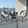 Seti ya Dining ya Rattan ya Balcony kwa Wawili na Meza - 3