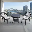 Seti ya Dining ya Rattan ya Balcony kwa Wawili na Meza - 4