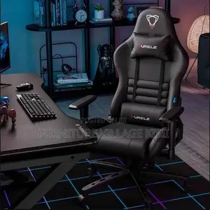 Furgle Gaming Chair Inayoweza Kurekebishwa - Nyeusi