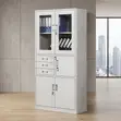 Stainless Gray Office File Cabinet with Double Doors - 2
