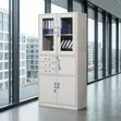 Stainless Gray Office File Cabinet with Double Doors - 5