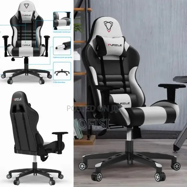 Ergonomic White Gaming Chair - 1