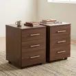 Kikasha cha Faili cha Simu cha Droo 3 - Mbao Kahawia - 5