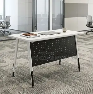 Meza ya Kompyuta Nyeupe ya Nyumbani/Ofisi ya Minimalist ya 1.2m