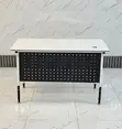 Meza ya Kompyuta Nyeupe ya Nyumbani/Ofisi ya Minimalist ya 1.2m - 5