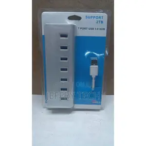 USB Hub ya Aluminium yenye Port 7 - Rangi ya Fedha