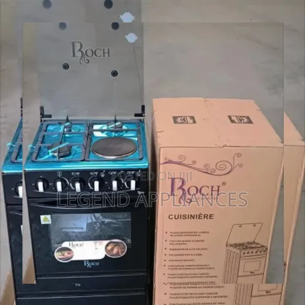 Roch 50x55 Standing Cooker with 3 Gas Burners + 1 Electric Hotplate - 1
