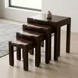 4PC Wooden Nesting Stools - 1