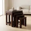 4PC Wooden Nesting Stools - 3