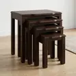 4PC Wooden Nesting Stools - 4