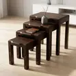 4PC Wooden Nesting Stools - 5