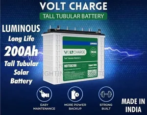 Luminous 200Ah 12V Tall Tubular Solar Battery