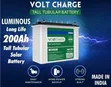 Luminous 200Ah 12V Tall Tubular Solar Battery - 1