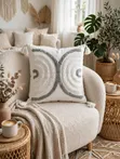 Boho Tufted Throw Pillowcase 40x40cm - 1