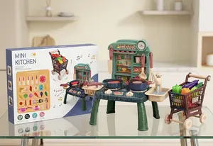 Kids Interactive Cooking Toy Set with Running Water Sink